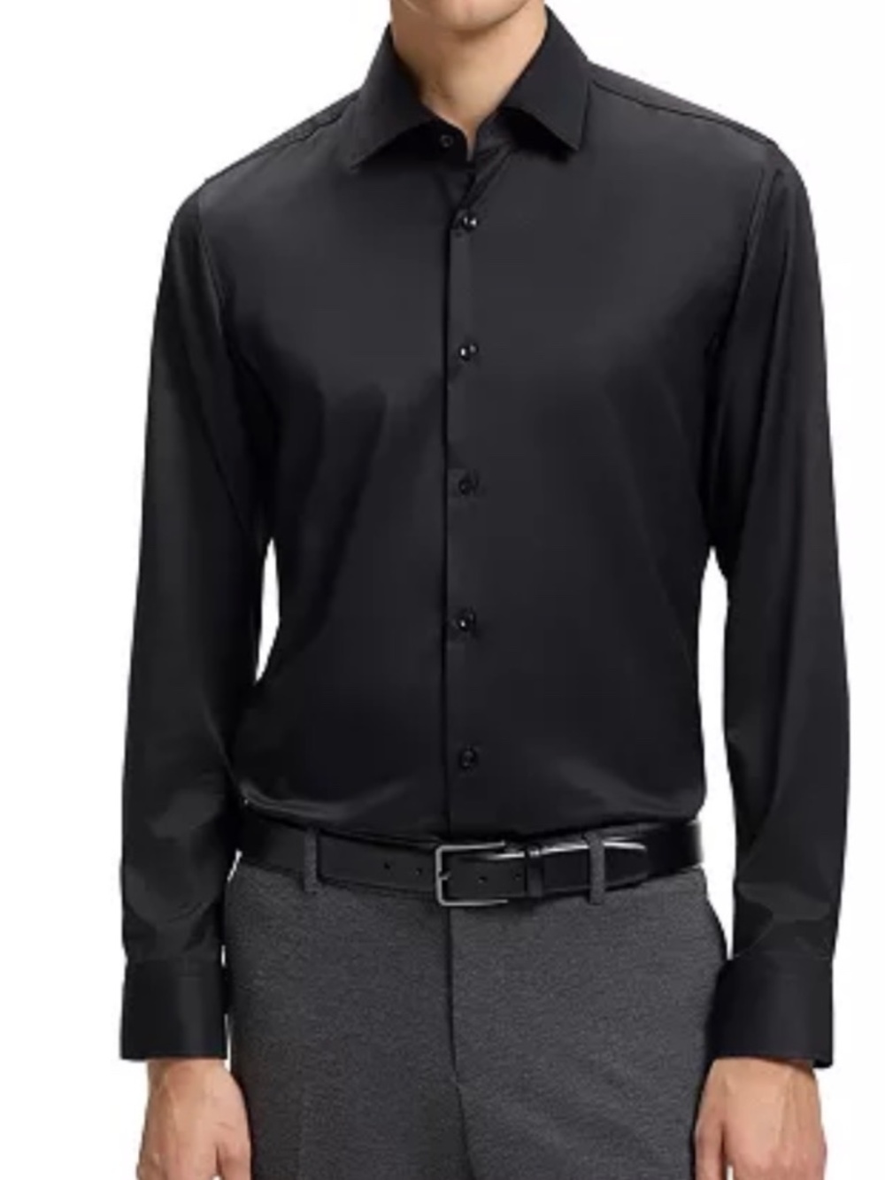 BOSS by Hugo Boss Men's Performance-Stretch Twill Slim-Fit Dress Shirt - XL